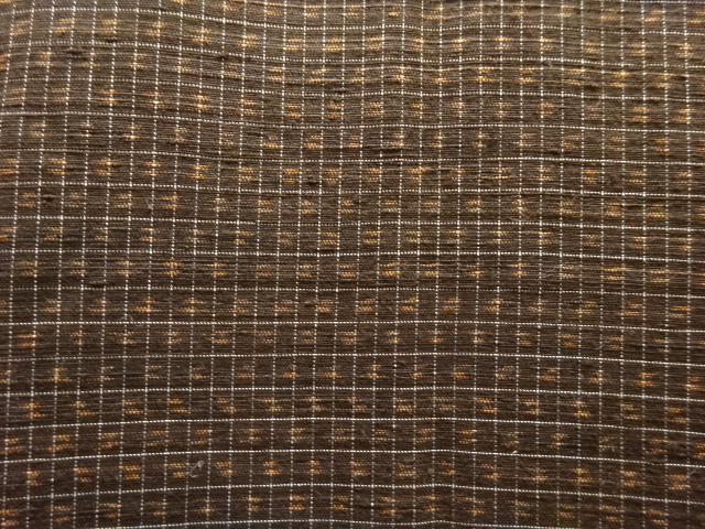  アンティーク　本場久米島紬男物着物アンサンブル(材料)